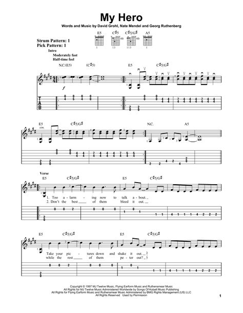 my hero chords.